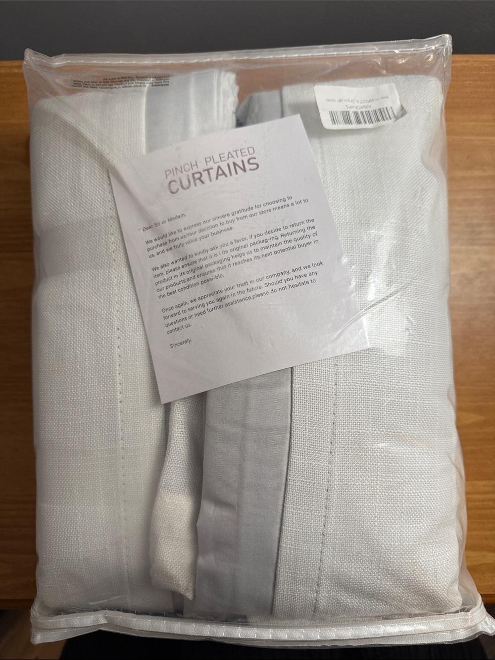 White Pinch Pleated Curtains - 2 Panels